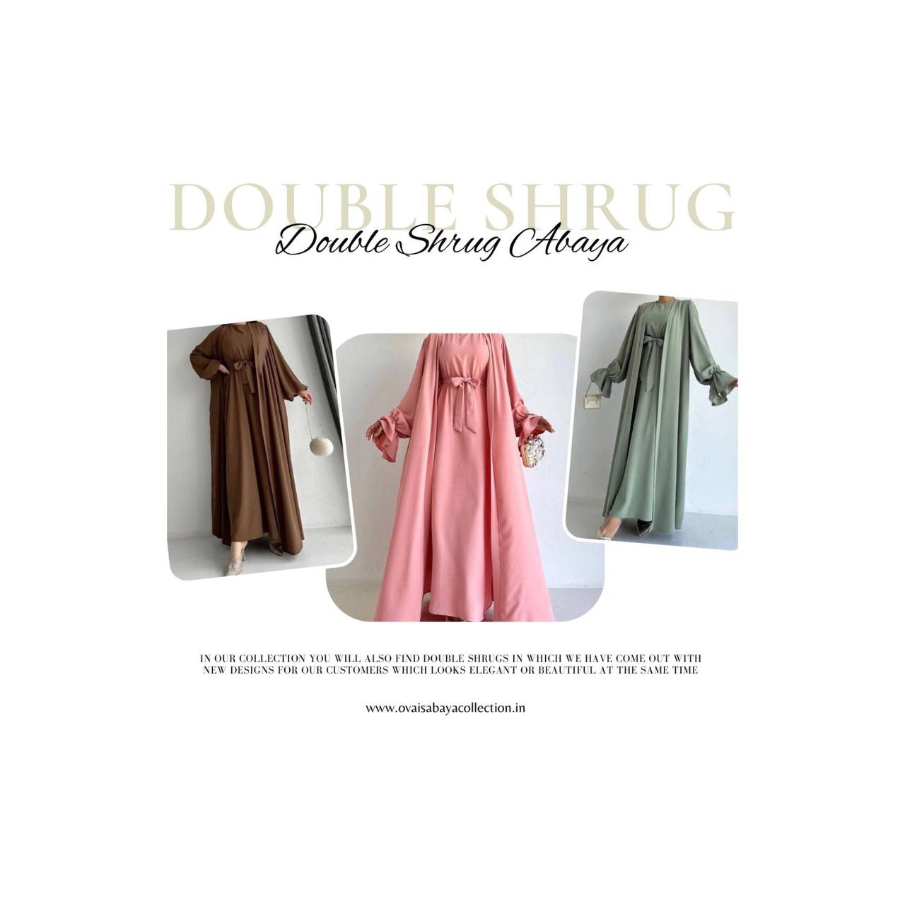 IMPORTED DOUBLE SHRUG ABAYA
