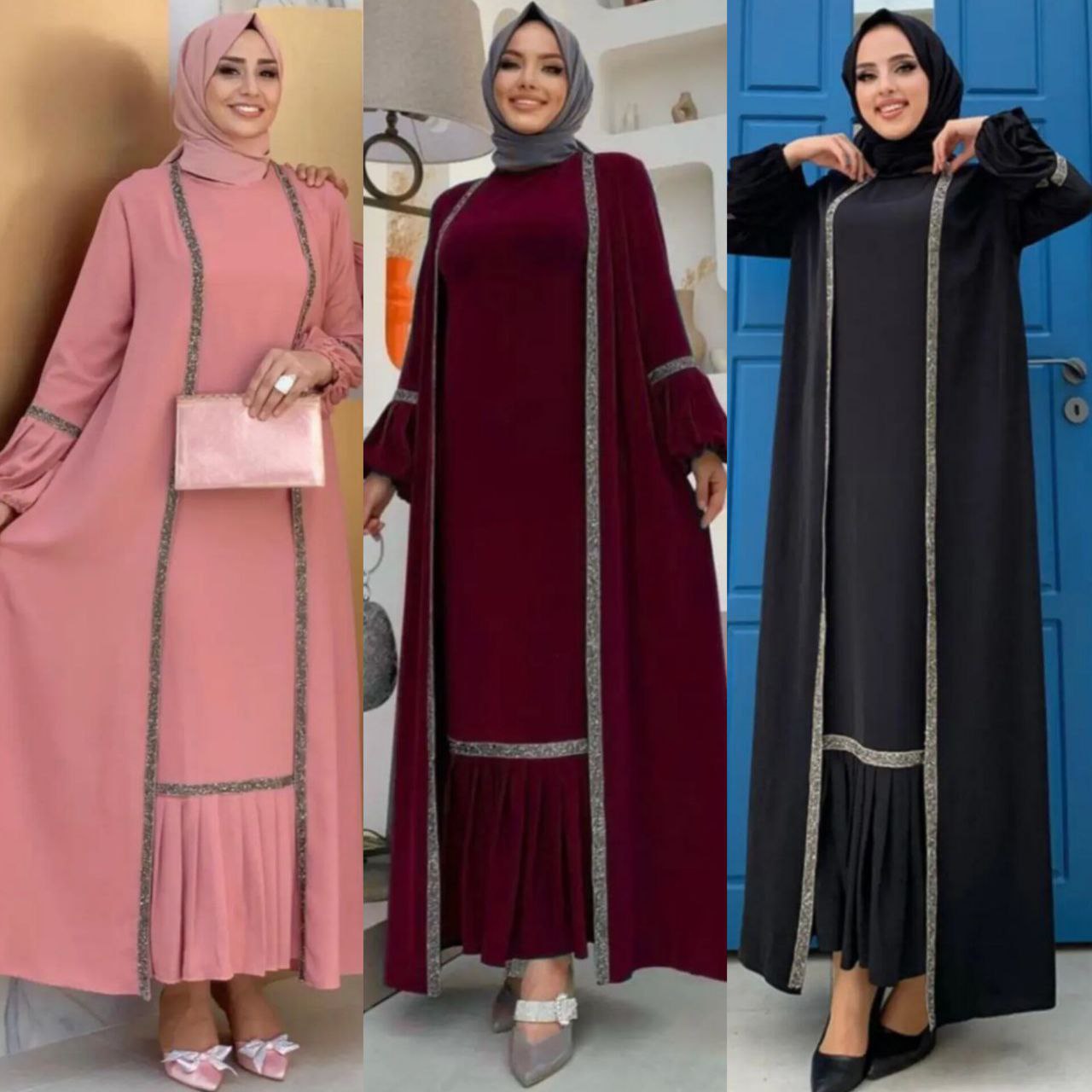 PLATED FRILL ABAYAS