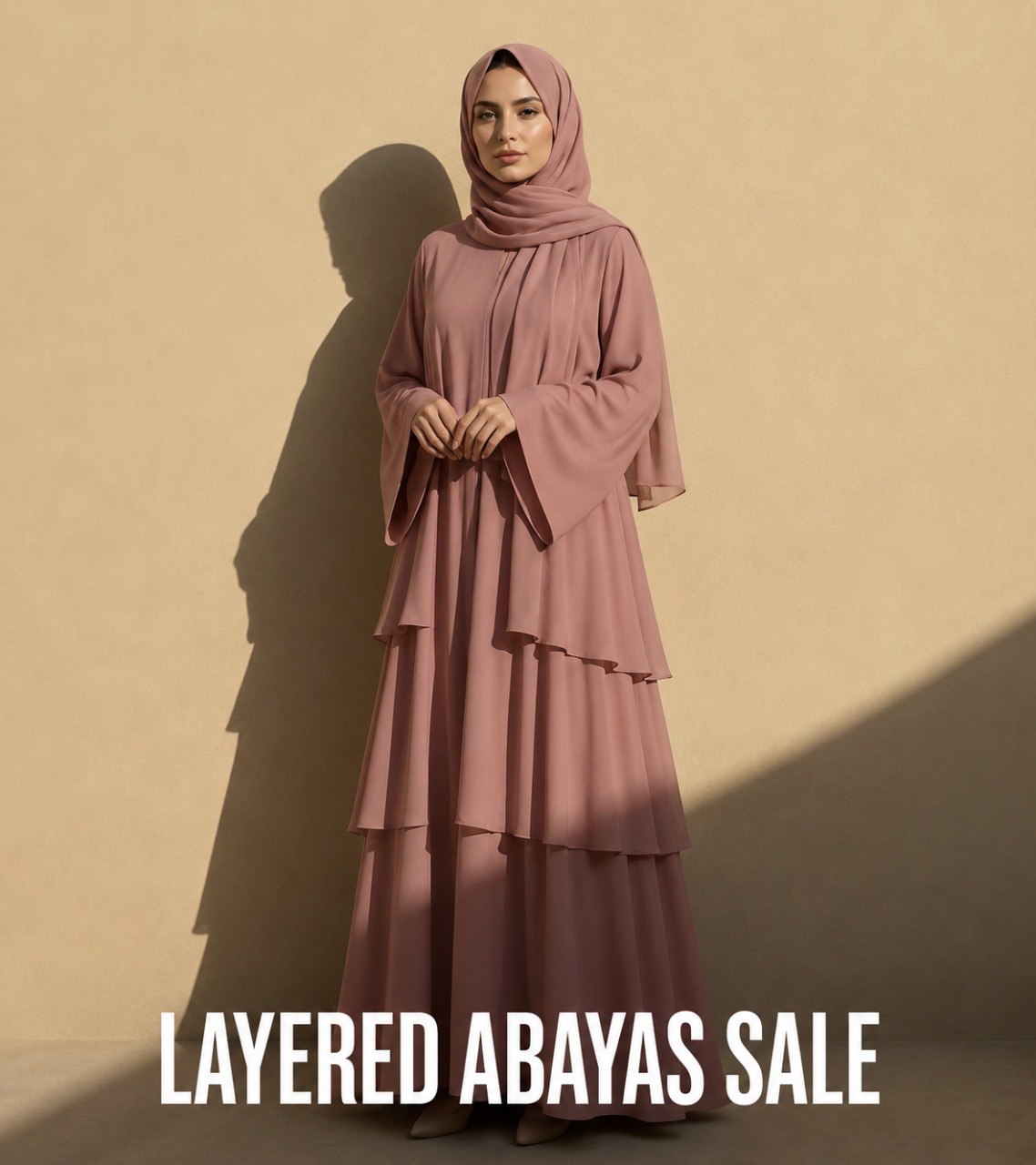 LAYERED ABAYA