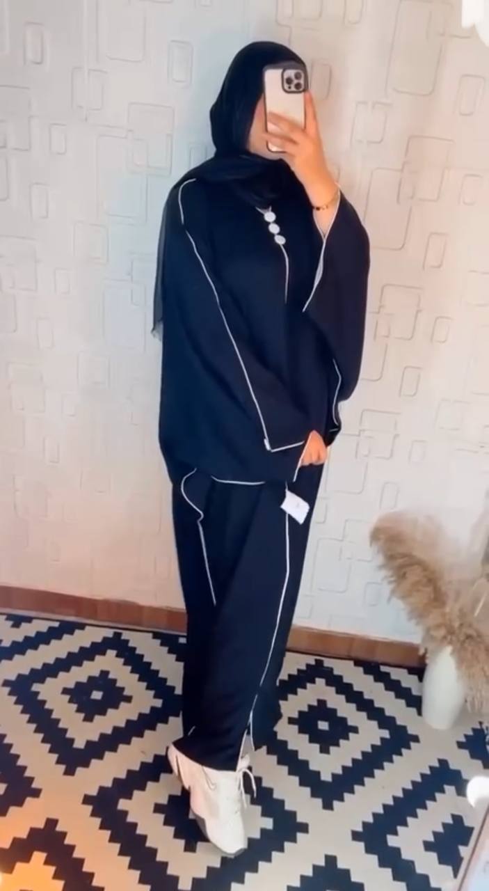 FERIHA KAFTAN ABAYA | BLACK