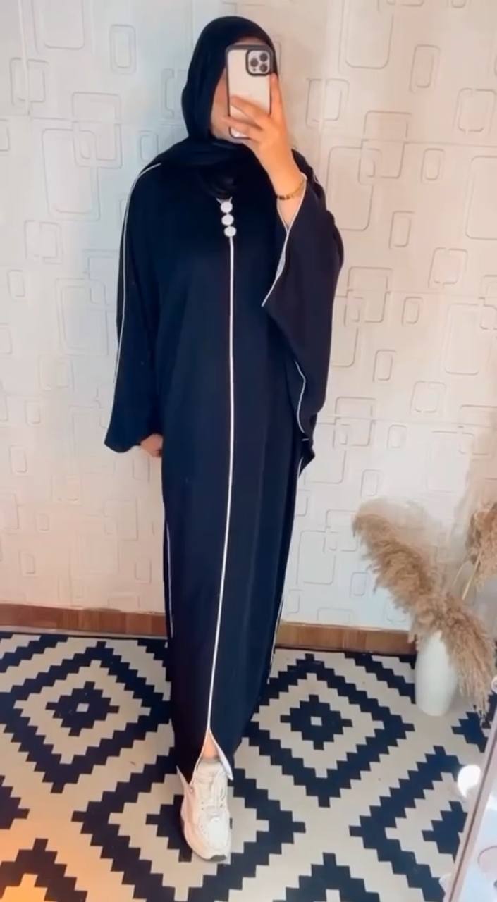 FERIHA KAFTAN ABAYA | BLACK