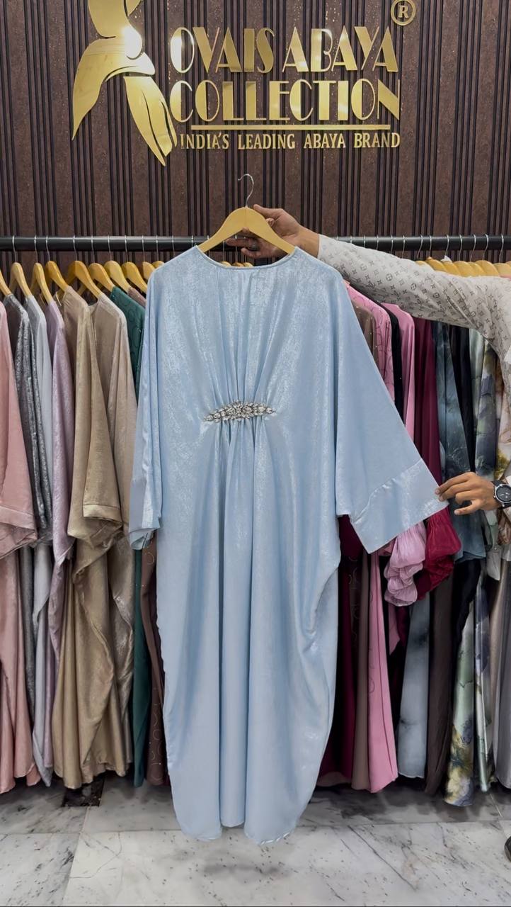 TURKEY KAFTAN ABAYA | SILVER BLUE