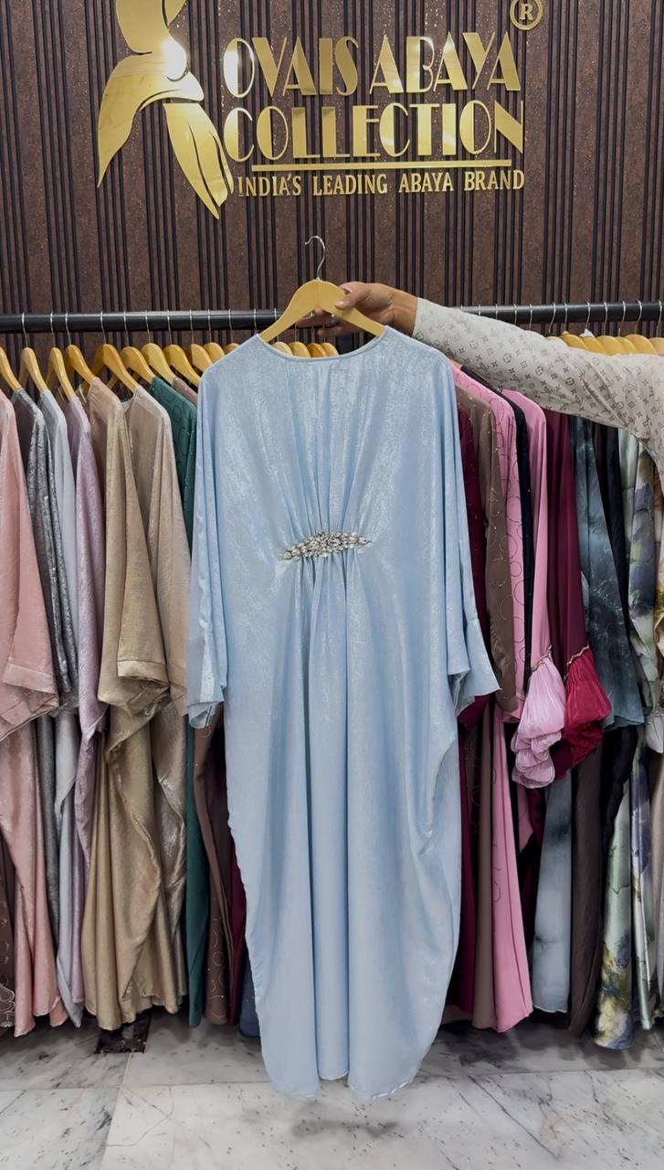 TURKEY KAFTAN ABAYA | SILVER BLUE