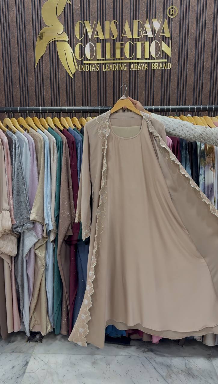 SEHER DOUBLE SHRUG ABAYA | NUDE