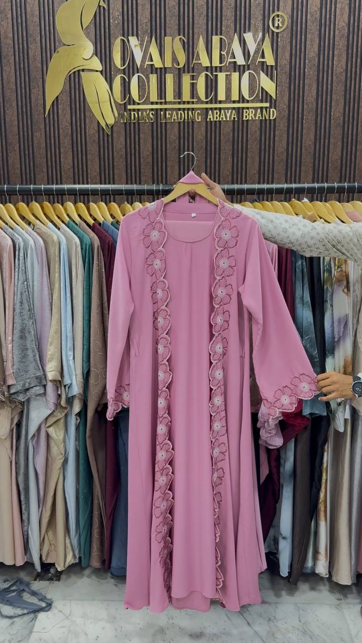 SEHER DOUBLE SHRUG ABAYA | PINK