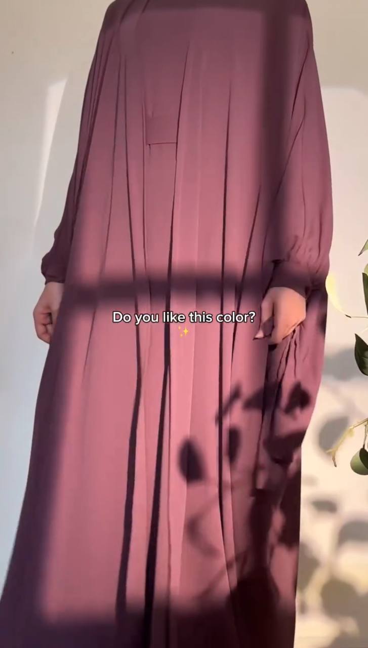 FROZEN DOUBLE SHRUG ABAYA | DUSTY PINK