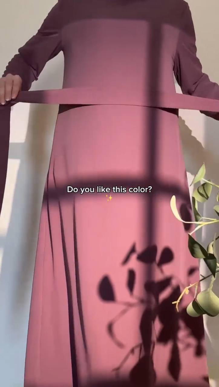 FROZEN DOUBLE SHRUG ABAYA | DUSTY PINK