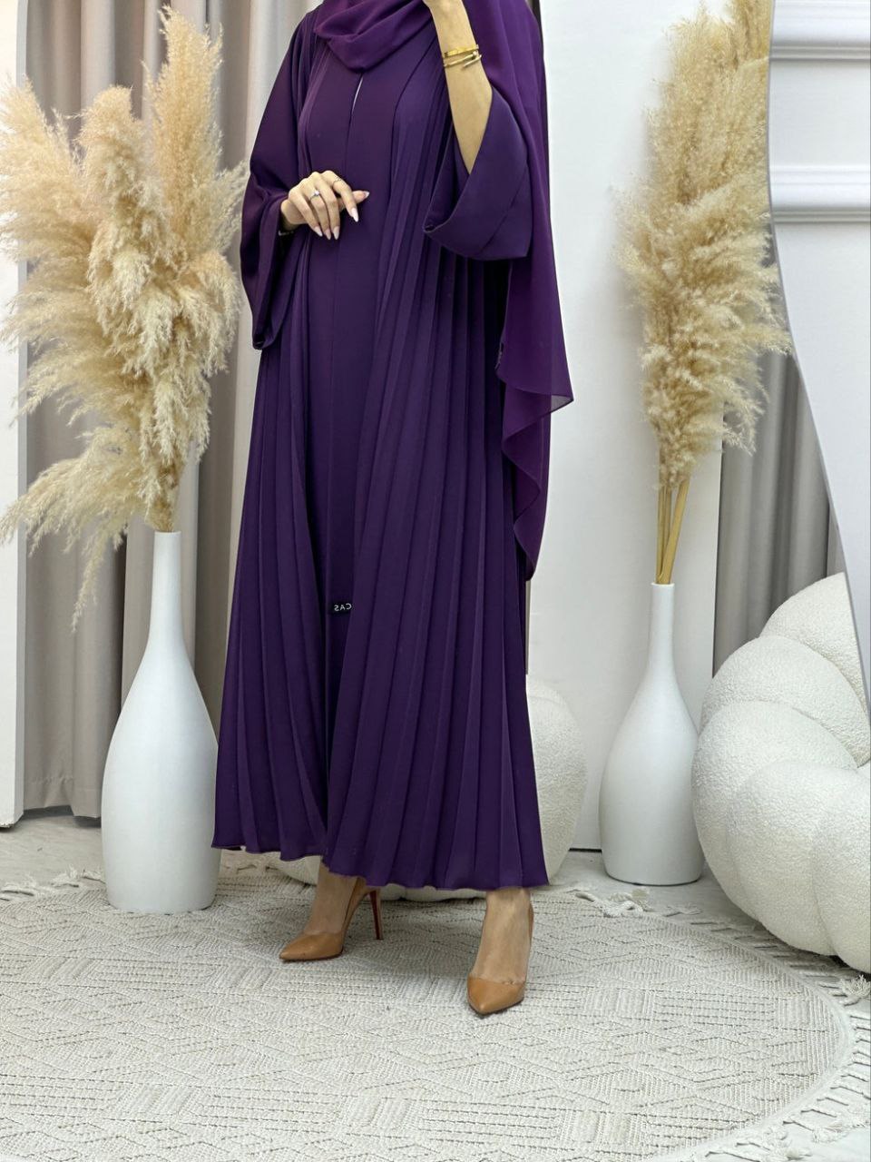 LIYANA FULLY CLOSED ABAYA | PURPLE