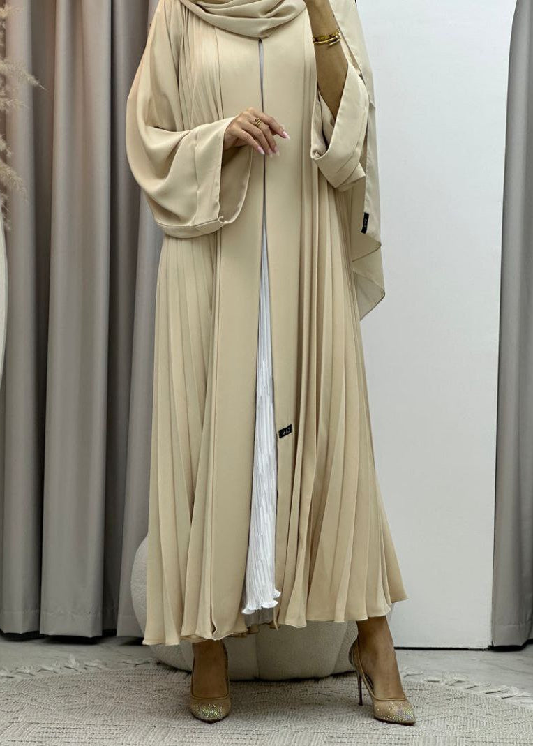 LIYANA FULLY CLOSED ABAYA | NUDE