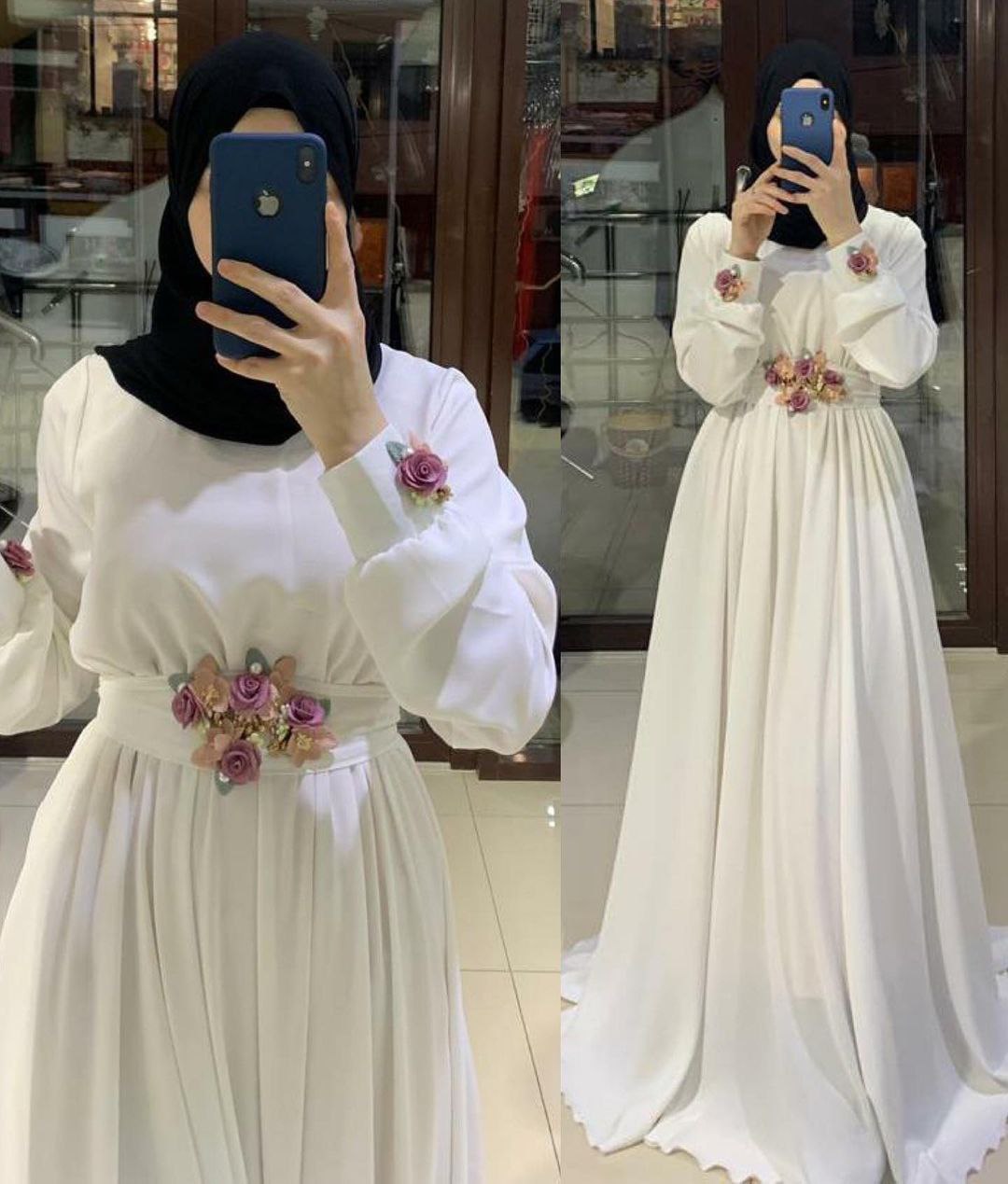 ALAYA CLASSIC BROACH ABAYA | WHITE