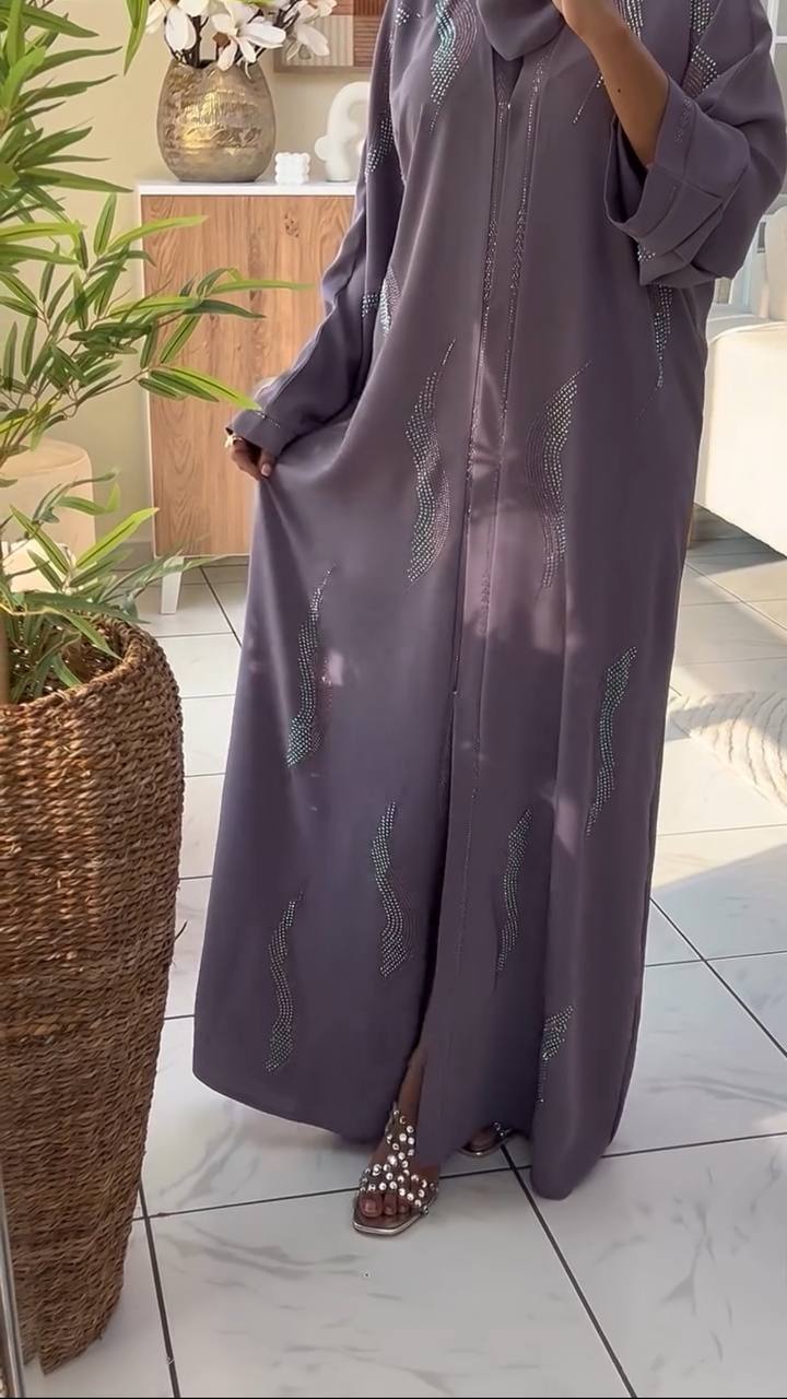 SEHRISH FRONT OPEN ABAYA | PINK