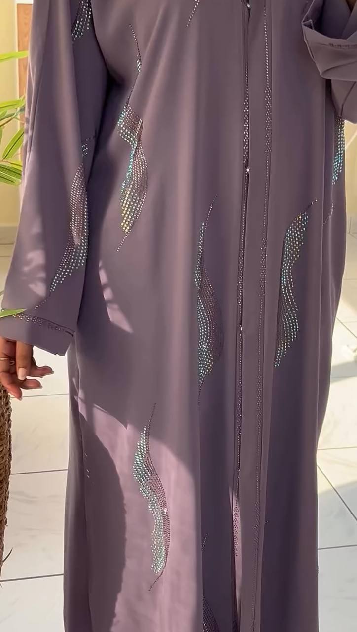 SEHRISH FRONT OPEN ABAYA | PINK