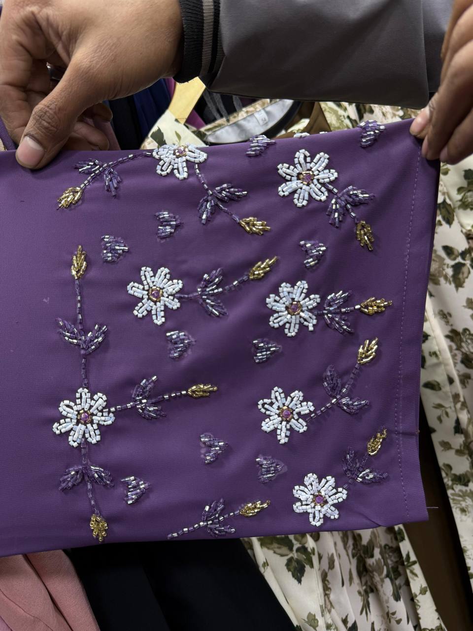 AL-KOUSAR HANDWORK ABAYA | LAVENDER