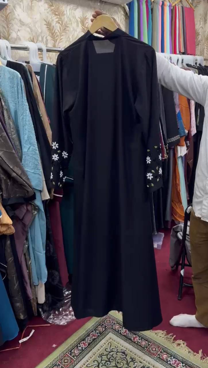 AL-KOUSAR HANDWORK ABAYA | BLACK