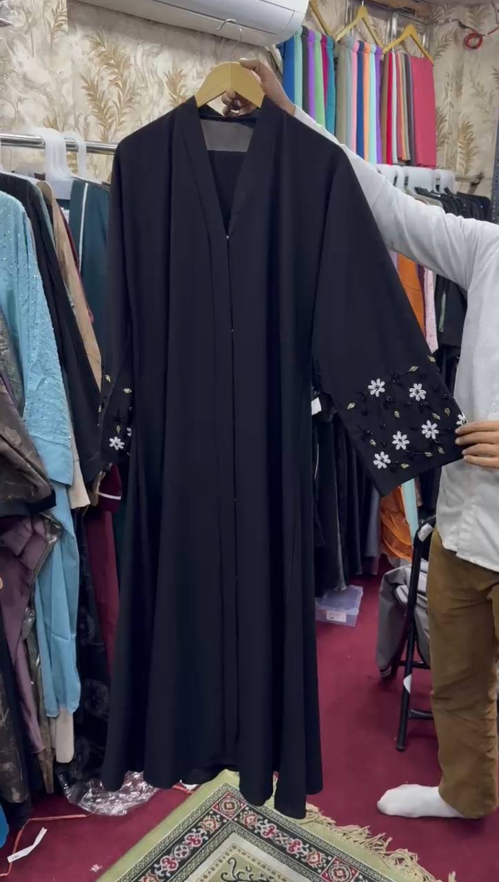 AL-KOUSAR HANDWORK ABAYA | BLACK