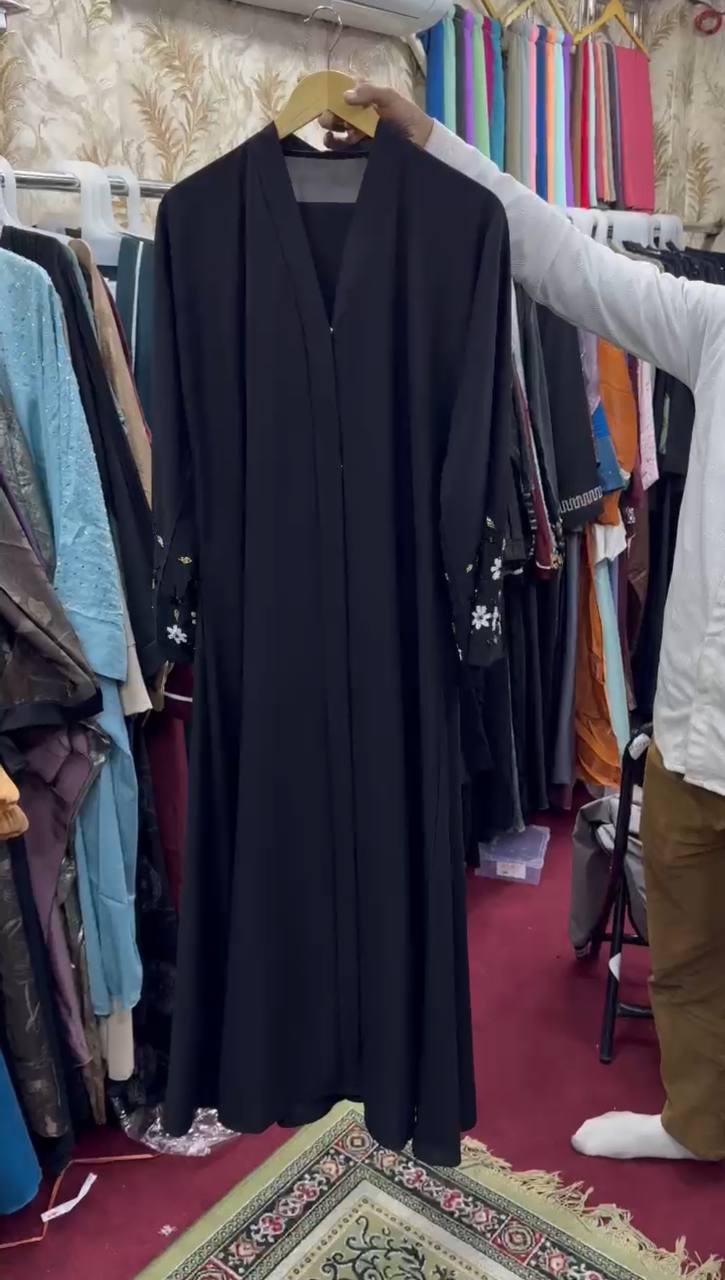 AL-KOUSAR HANDWORK ABAYA | BLACK