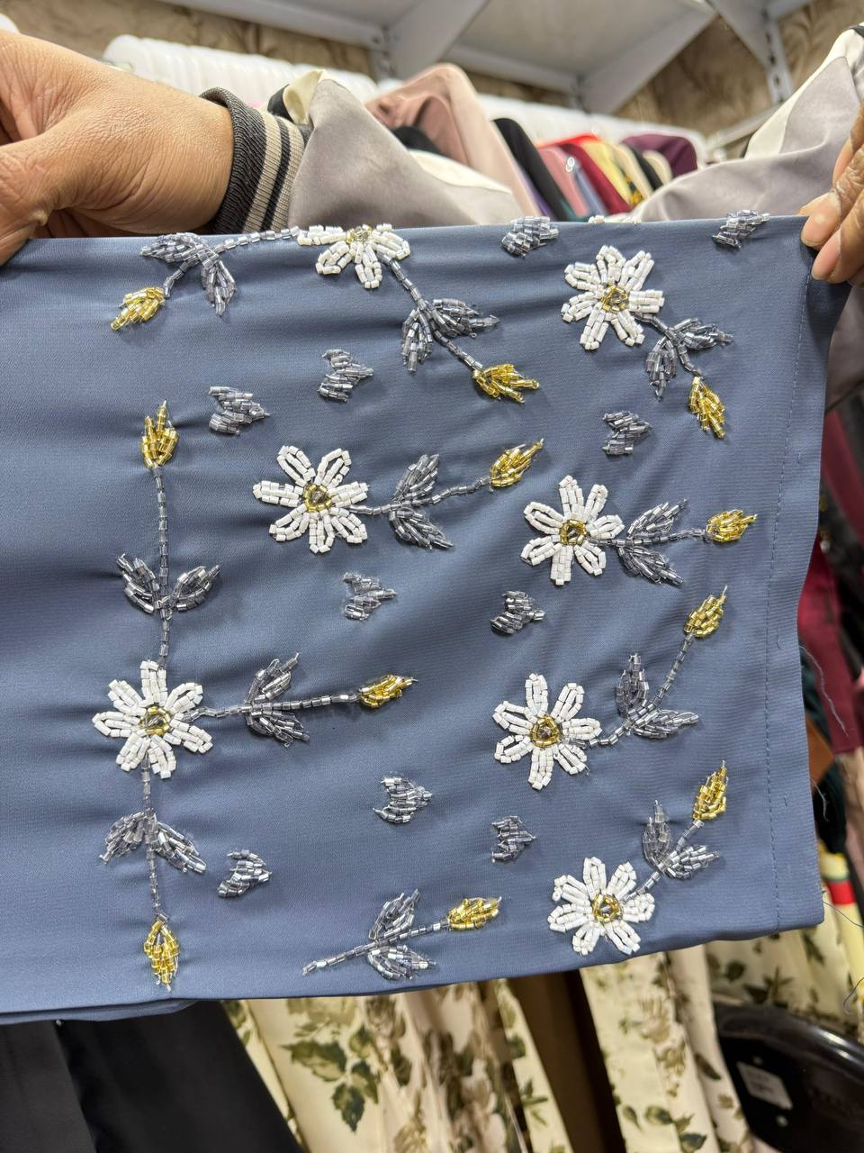 AL-KOUSAR HANDWORK ABAYA | GRAY