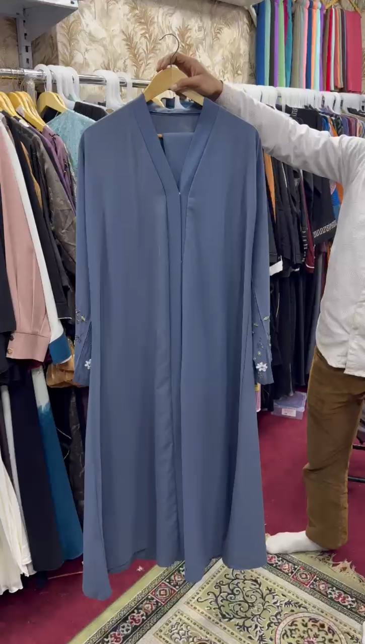 AL-KOUSAR HANDWORK ABAYA | GRAY