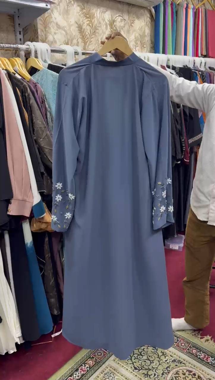 AL-KOUSAR HANDWORK ABAYA | GRAY
