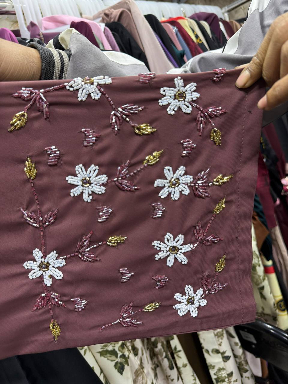 AL-KOUSAR HANDWORK ABAYA | DUSTY PINK