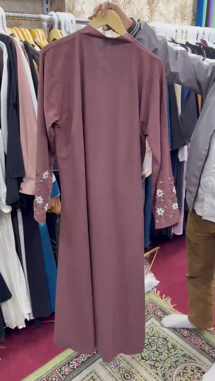 AL-KOUSAR HANDWORK ABAYA | DUSTY PINK