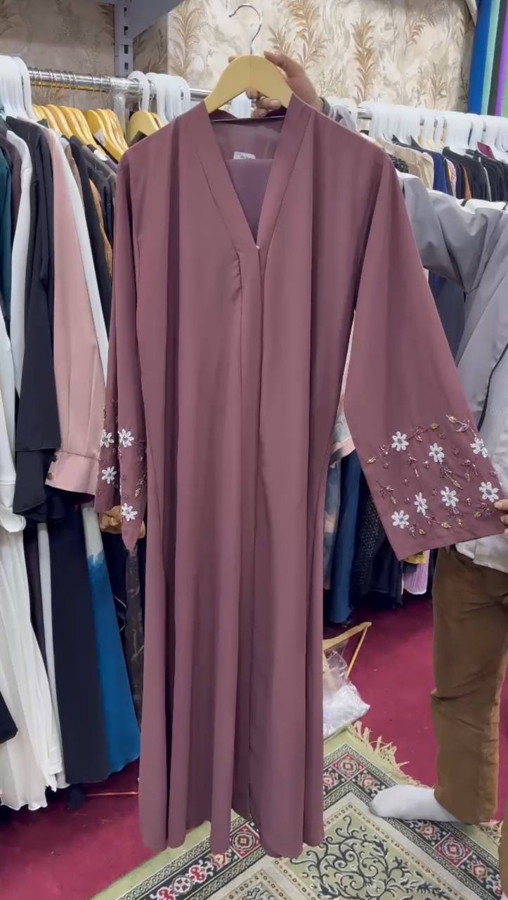 AL-KOUSAR HANDWORK ABAYA | DUSTY PINK