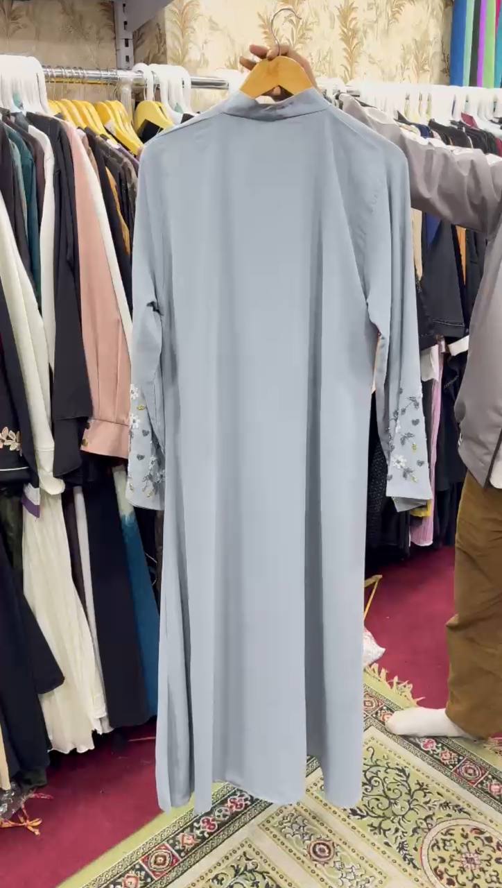 AL-KOUSAR HANDWORK ABAYA | SAND GREY