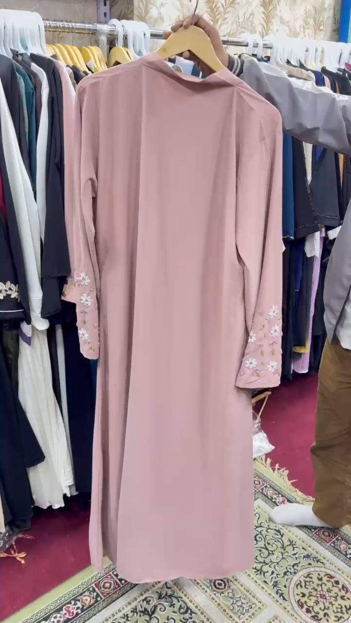 AL-KOUSAR HANDWORK ABAYA | PEACH