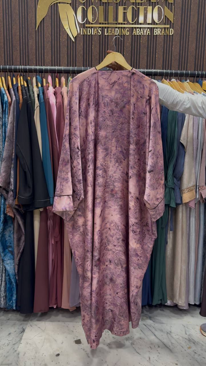 AAYMA PRINTED KAFTAN ABAYA | PINK