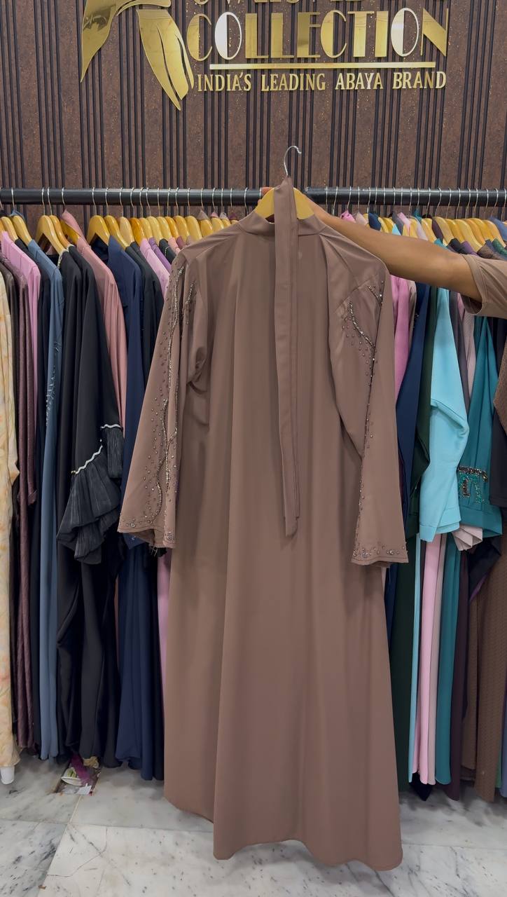RAFIYA PREMIUM KOREAN ABAYA | COLLER BROWN