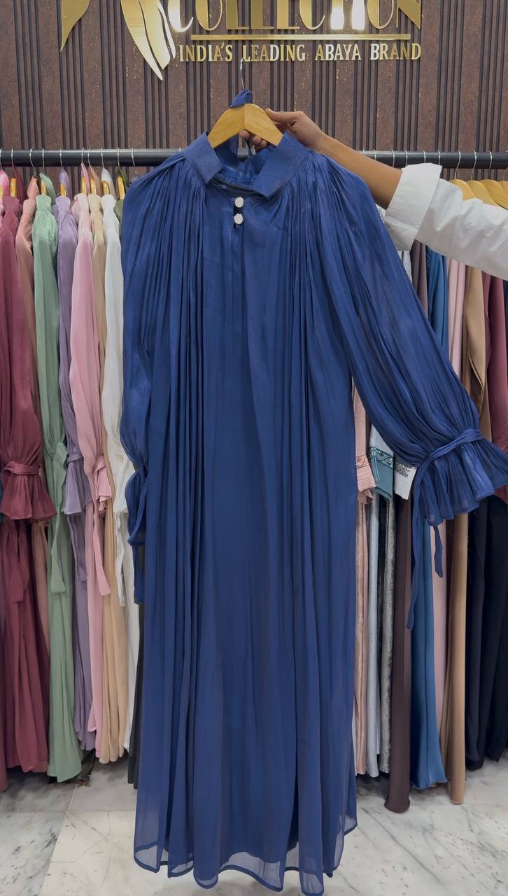 NAGMA ORGANZA CAP ABAYA | TEAL