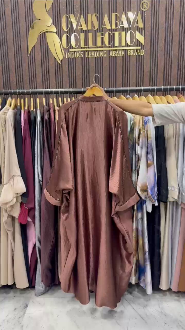 NADIYA HANDWORK KAFTA ABAYA | DUSTY PINK