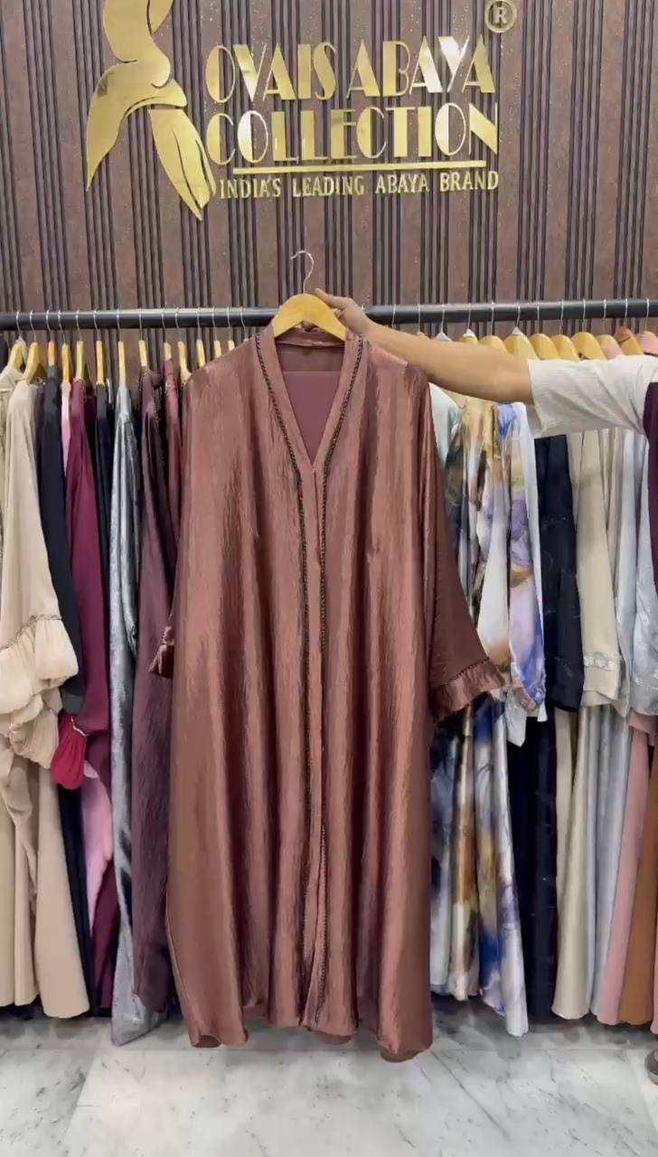 Nadiya Handwork Elegant Kaftan Abaya - DUSTY PINK