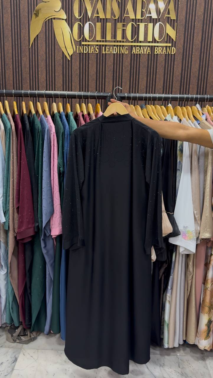 SK A-Line Imported Korean Abaya | BLACK