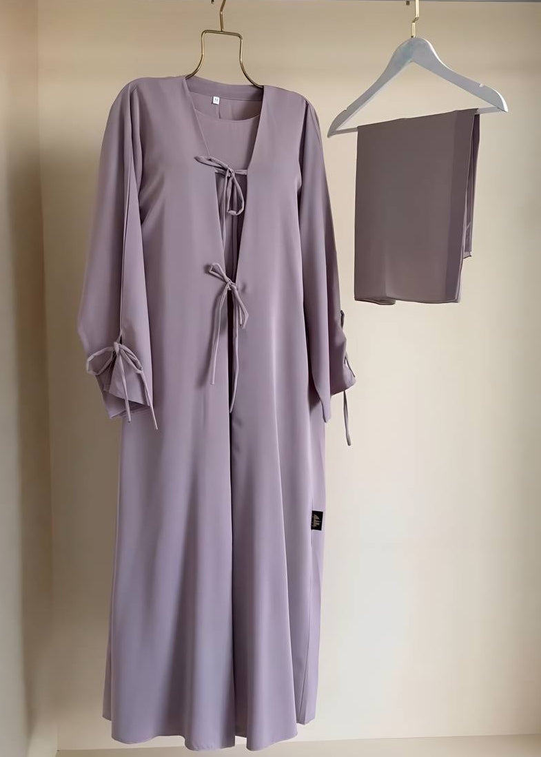 SAFA BOW STYLE DS ABAYA | LIL LAVENDER