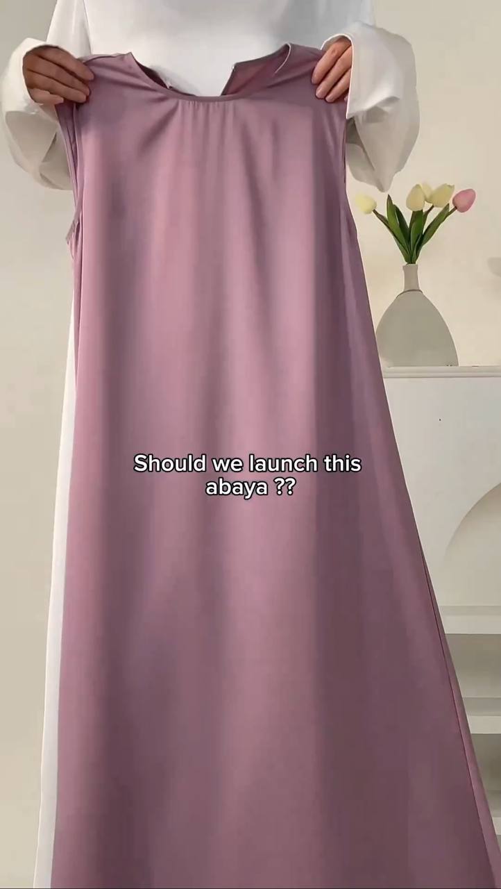 MAIZAH DOUBLE SHRUG ABAYA | PINK