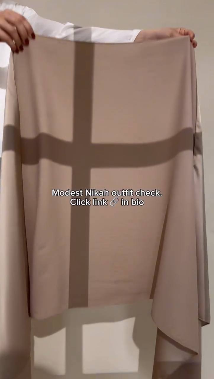 SAFFIA DOUBLE SHRUG LACE ABAYA | NUDE