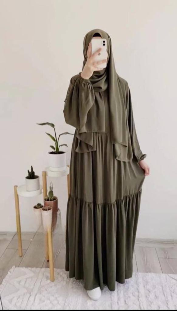 TUBA FRILL ABAYA | OLIVE