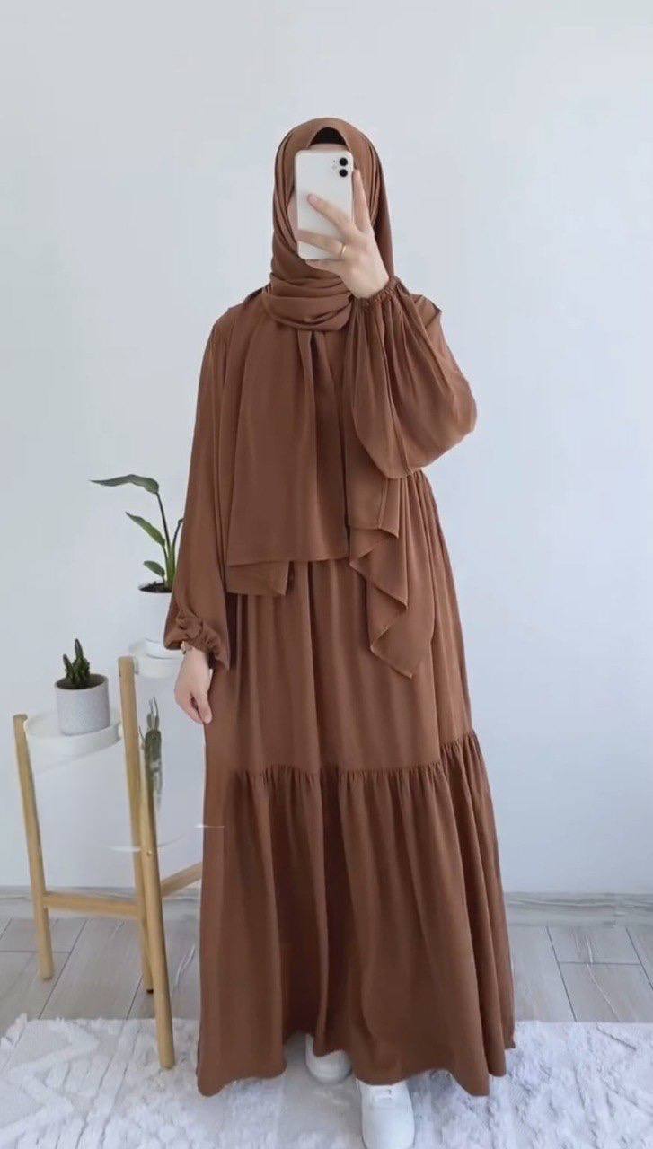 TUBA FRILL ABAYA | COPPER