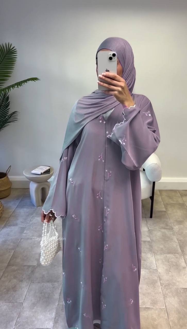 IMAMA FLORAL GRACE ABAYA | LAVENDER