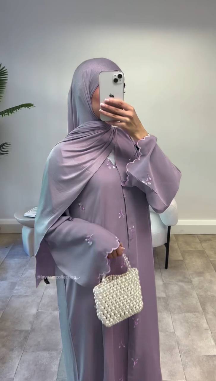 IMAMA FLORAL GRACE ABAYA | LAVENDER