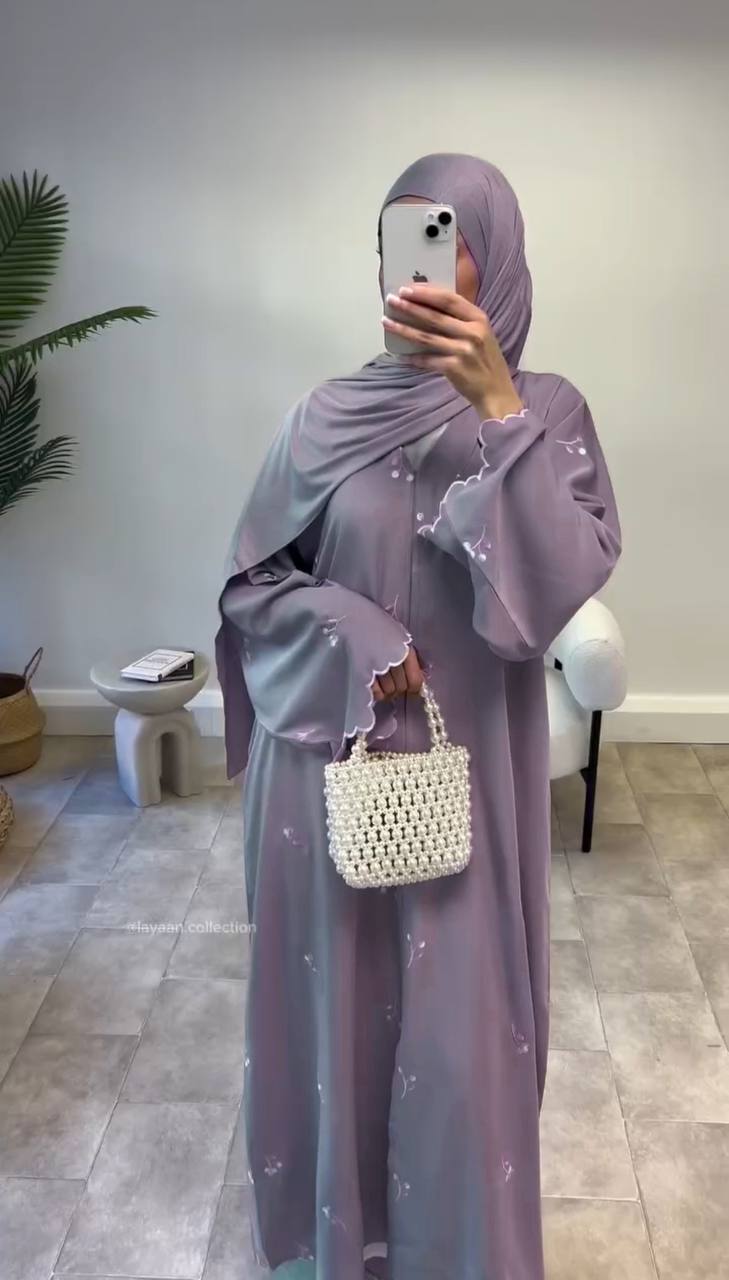 IMAMA FLORAL GRACE ABAYA | LAVENDER