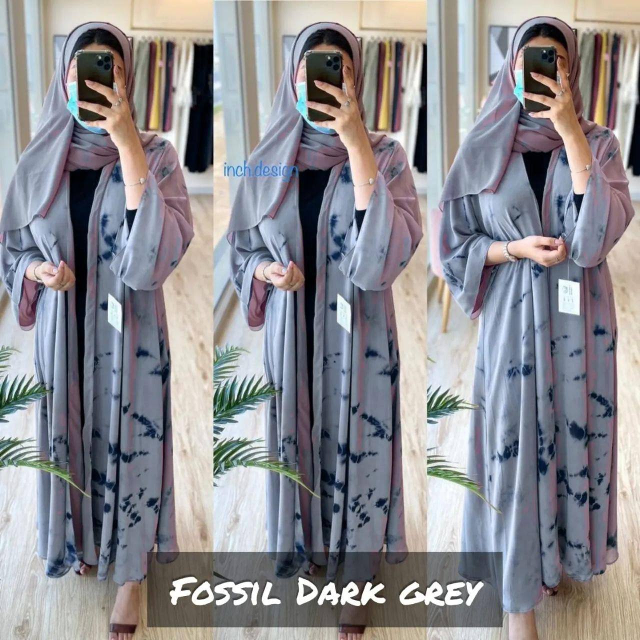 TAI DYE ABAYA | GRAY