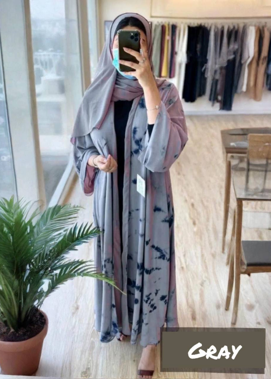 TAI DYE ABAYA | GRAY