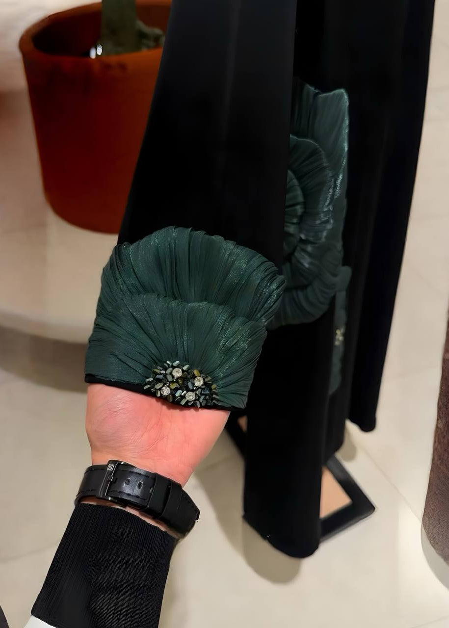 RUKAIYYA LUXE ABAYA | GREEN