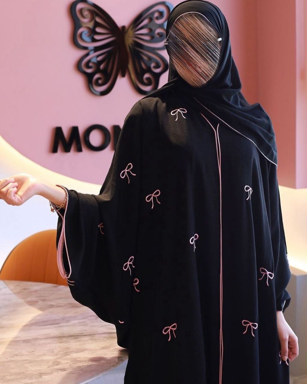 AFIFA MODEST BOW KAFTAN ABAYA