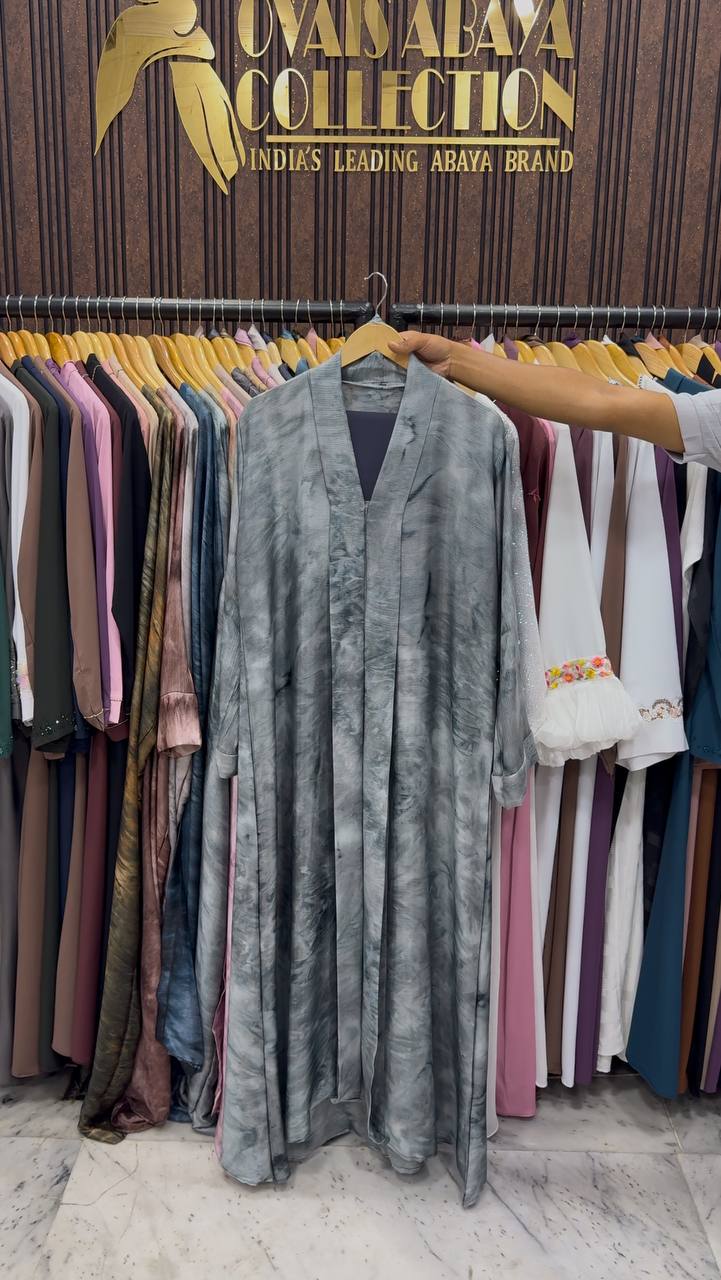 SABAH SMOKE SHADED ABAYA | SHADE - 10
