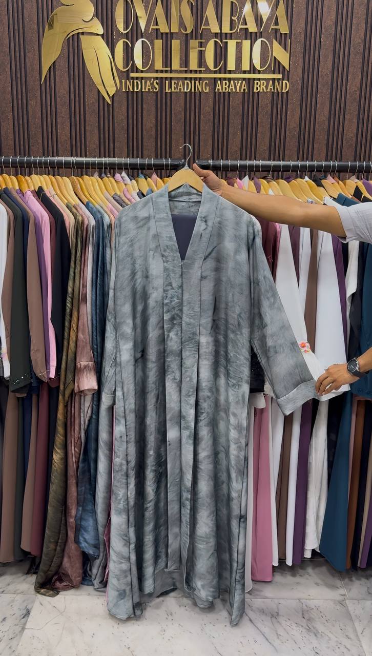 SABAH SMOKE SHADED ABAYA | SHADE - 10