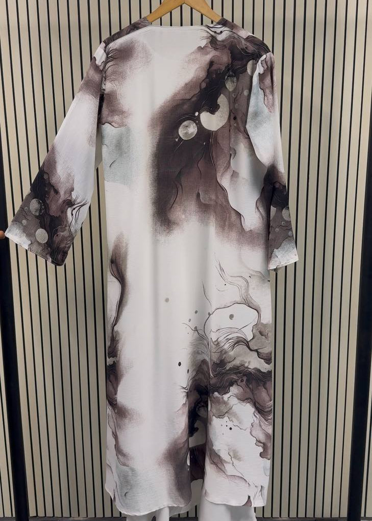 SHIREEN DOUBLE SHRUG ABAYA | COFFEE