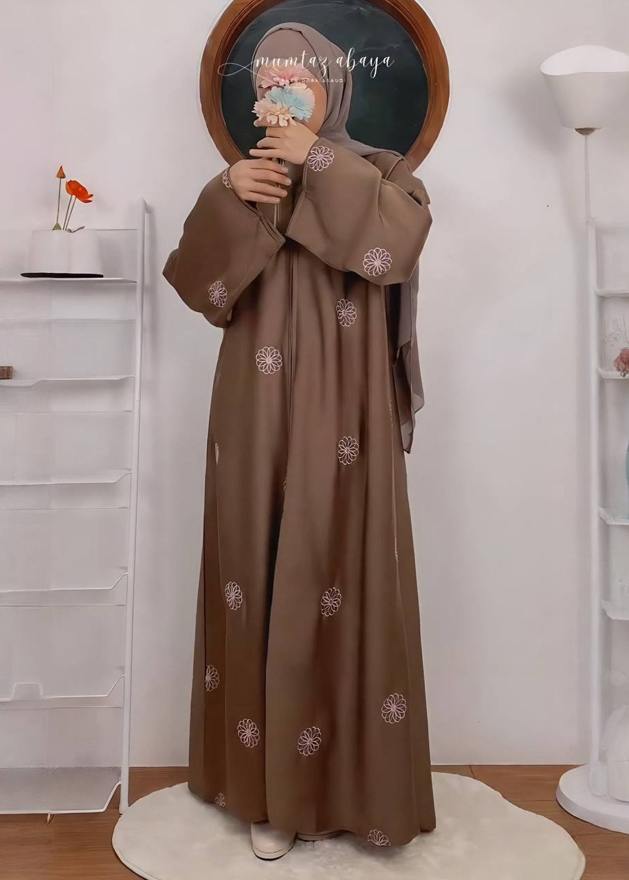 MUMTAZ FRONT OPEN ABAYA | GOLDEN